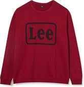 Lee Logo Crew SWS Męska Bluza Klasyczna Logo Rhubarb Red L80JFBGB 112121397